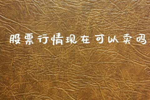 股票行情现在可以卖吗_https://www.kuaijiepai.net_股票理论_第1张