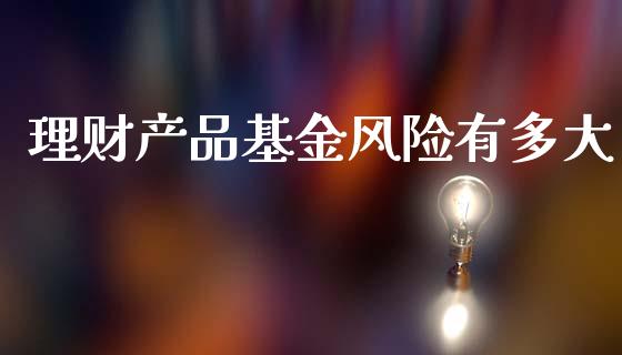 理财产品基金风险有多大_https://www.kuaijiepai.net_期货理财_第1张