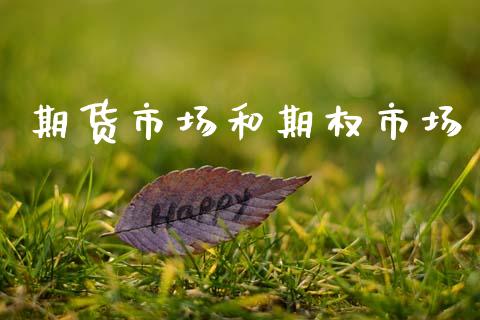 期货市场和期权市场_https://www.kuaijiepai.net_国际期货_第1张