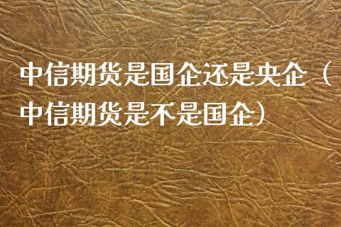 中信期货是国企还是央企（中信期货是不是国企）_https://www.kuaijiepai.net_股票理论_第1张