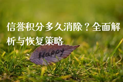 信誉积分多久消除？全面解析与恢复策略_https://www.kuaijiepai.net_股票理论_第1张