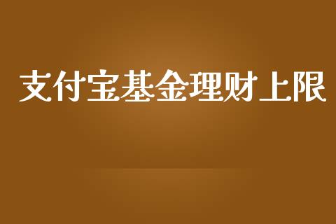 支付宝基金理财上限_https://www.kuaijiepai.net_期货理财_第1张