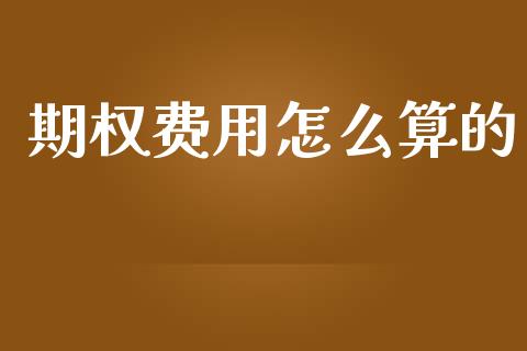 期权费用怎么算的_https://www.kuaijiepai.net_期货资讯_第1张