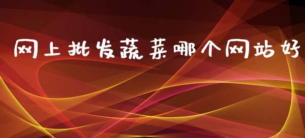 网上批发蔬菜哪个网站好_https://www.kuaijiepai.net_期货在线_第1张