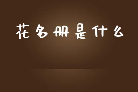 花名册是什么_https://www.kuaijiepai.net_期货资讯_第1张