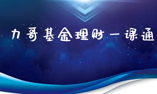 力哥基金理财一课通_https://www.kuaijiepai.net_期货理财_第1张