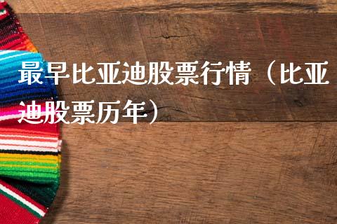 最早比亚迪股票行情（比亚迪股票历年）_https://www.kuaijiepai.net_新股新闻_第1张