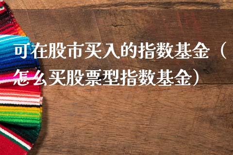 可在股市买入的指数基金（怎么买股票型指数基金）_https://www.kuaijiepai.net_期货理财_第1张