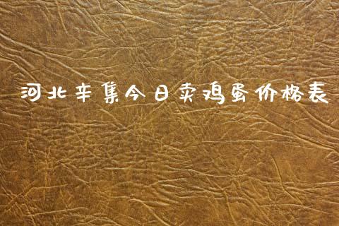 河北辛集今日卖鸡蛋价格表_https://www.kuaijiepai.net_期货资讯_第1张