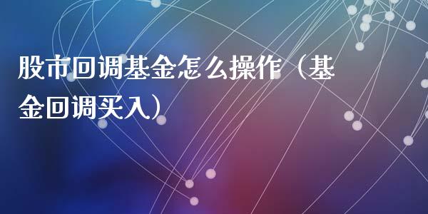 股市回调基金怎么操作（基金回调买入）_https://www.kuaijiepai.net_投资理财_第1张