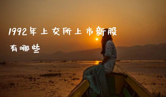 1992年上交所上市新股有哪些_https://www.kuaijiepai.net_投资理财_第1张