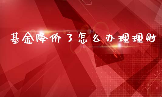基金降价了怎么办理理财_https://www.kuaijiepai.net_期货理财_第1张