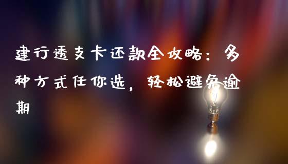 建行透支卡还款全攻略：多种方式任你选，轻松避免逾期_https://www.kuaijiepai.net_国际期货_第1张