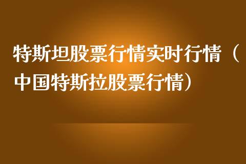 特斯坦股票行情实时行情（中国特斯拉股票行情）_https://www.kuaijiepai.net_国际股建_第1张