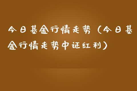 今日基金行情走势（今日基金行情走势中证红利）_https://www.kuaijiepai.net_投资理财_第1张
