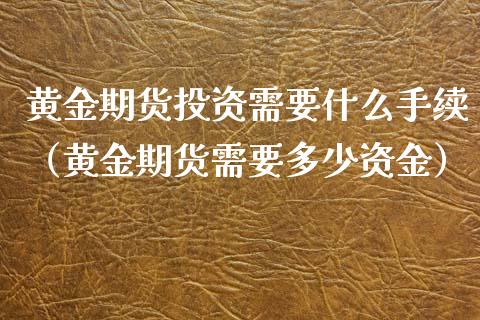 黄金期货投资需要什么手续（黄金期货需要多少资金）_https://www.kuaijiepai.net_国际期货_第1张