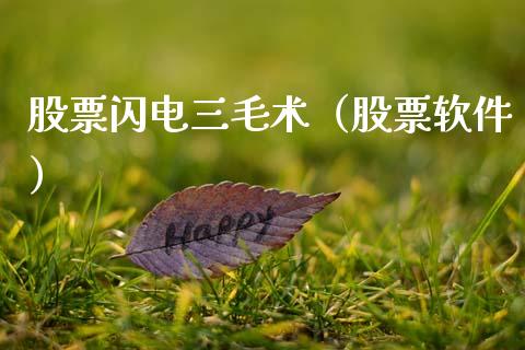 股票闪电三毛术（股票软件）_https://www.kuaijiepai.net_国际股建_第1张