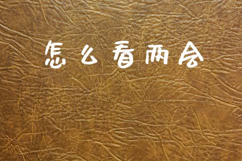 怎么看两会_https://www.kuaijiepai.net_国际股建_第1张