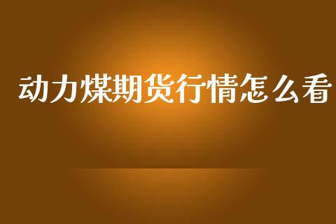 动力煤期货行情怎么看_https://www.kuaijiepai.net_期货在线_第1张