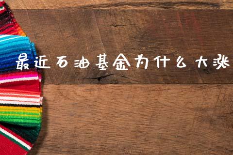 最近石油基金为什么大涨_https://www.kuaijiepai.net_新股新闻_第1张