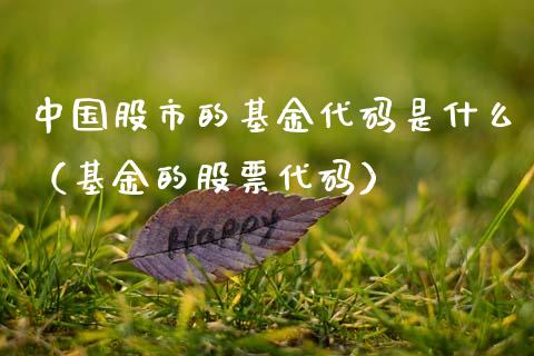 中国股市的基金代码是什么（基金的股票代码）_https://www.kuaijiepai.net_期货理财_第1张