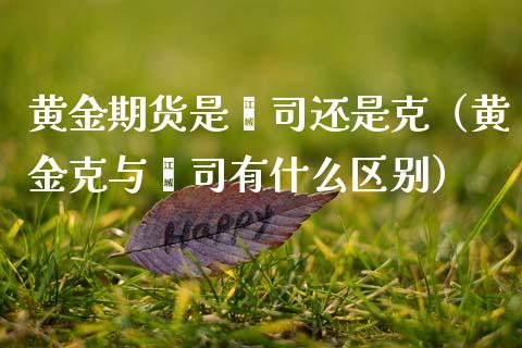 黄金期货是盎司还是克（黄金克与盎司有什么区别）_https://www.kuaijiepai.net_国际期货_第1张