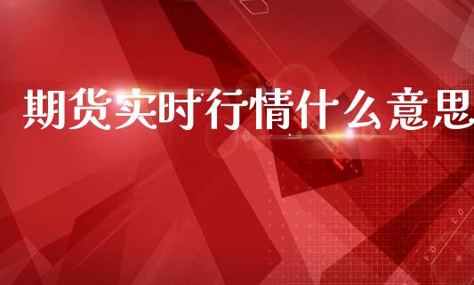 期货实时行情什么意思_https://www.kuaijiepai.net_期货在线_第1张