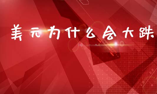 美元为什么会大跌_https://www.kuaijiepai.net_期货理财_第1张