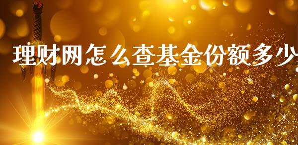 理财网怎么查基金份额多少_https://www.kuaijiepai.net_期货理财_第1张