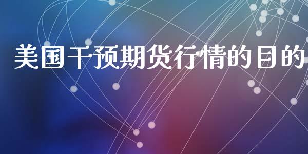 美国干预期货行情的目的_https://www.kuaijiepai.net_期货资讯_第1张