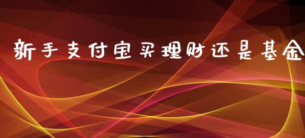 新手支付宝买理财还是基金_https://www.kuaijiepai.net_投资理财_第1张