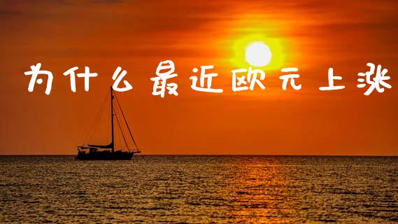 为什么最近欧元上涨_https://www.kuaijiepai.net_期货理财_第1张