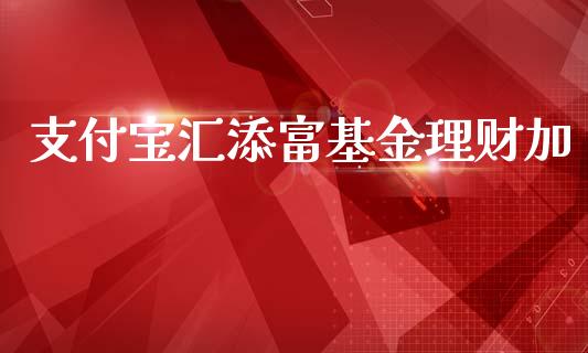 支付宝汇添富基金理财加_https://www.kuaijiepai.net_投资理财_第1张