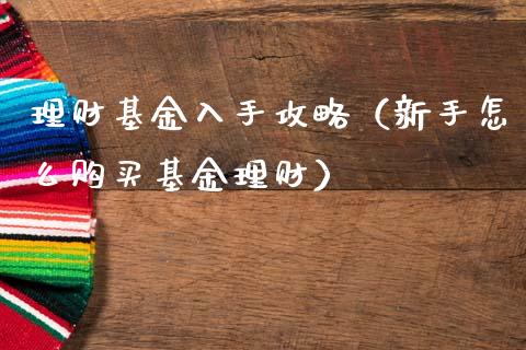 理财基金入手攻略（新手怎么购买基金理财）_https://www.kuaijiepai.net_期货理财_第1张