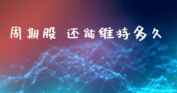周期股 还能维持多久_https://www.kuaijiepai.net_期货理财_第1张