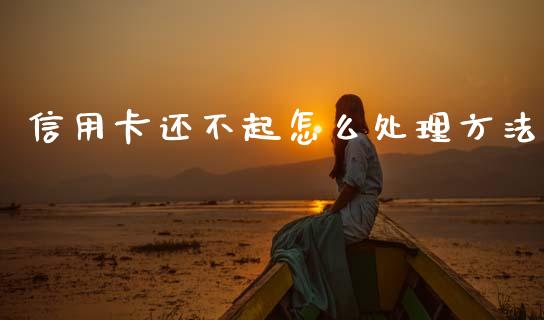 信用卡还不起怎么处理方法_https://www.kuaijiepai.net_国际期货_第1张
