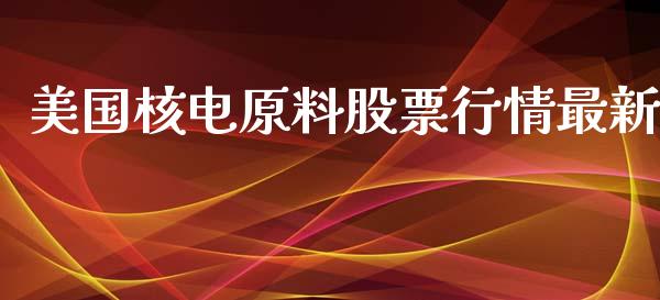 美国核电原料股票行情最新_https://www.kuaijiepai.net_新股新闻_第1张