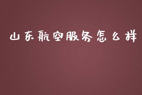 山东航空服务怎么样_https://www.kuaijiepai.net_期货在线_第1张