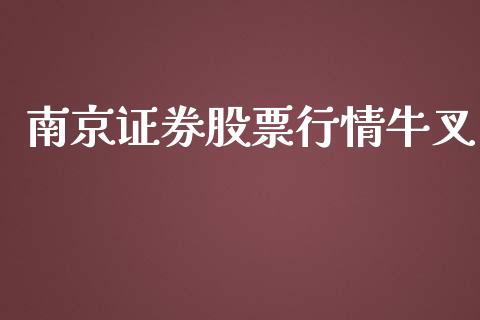 南京证券股票行情牛叉_https://www.kuaijiepai.net_新股新闻_第1张