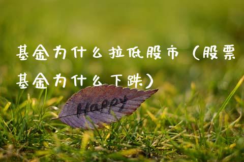 基金为什么拉低股市（股票基金为什么下跌）_https://www.kuaijiepai.net_投资理财_第1张
