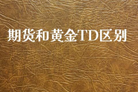期货和黄金TD区别_https://www.kuaijiepai.net_国际期货_第1张