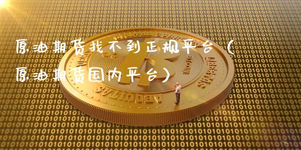 原油期货找不到正规平台（原油期货国内平台）_https://www.kuaijiepai.net_期货资讯_第1张