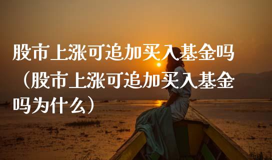 股市上涨可追加买入基金吗（股市上涨可追加买入基金吗为什么）_https://www.kuaijiepai.net_投资理财_第1张