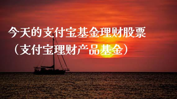 今天的支付宝基金理财股票（支付宝理财产品基金）_https://www.kuaijiepai.net_期货理财_第1张