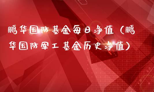 鹏华国防基金每日净值（鹏华国防军工基金历史净值）_https://www.kuaijiepai.net_期货理财_第1张