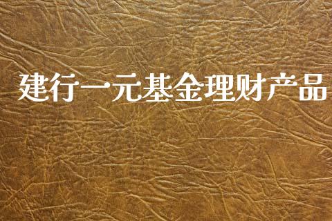 建行一元基金理财产品_https://www.kuaijiepai.net_投资理财_第1张