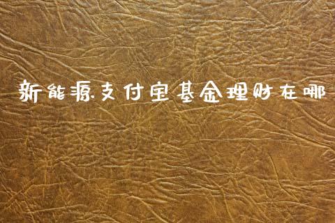 新能源支付宝基金理财在哪_https://www.kuaijiepai.net_投资理财_第1张