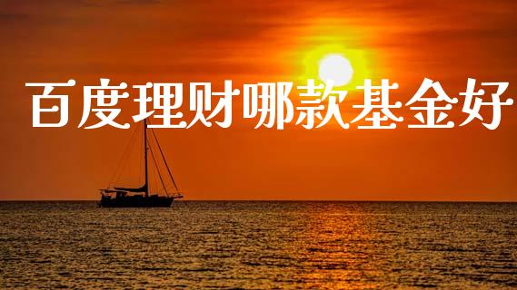 百度理财哪款基金好_https://www.kuaijiepai.net_投资理财_第1张