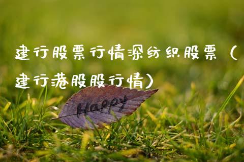 建行股票行情深纺织股票（建行港股股行情）_https://www.kuaijiepai.net_国际股建_第1张