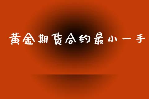 黄金期货合约最小一手_https://www.kuaijiepai.net_国际期货_第1张